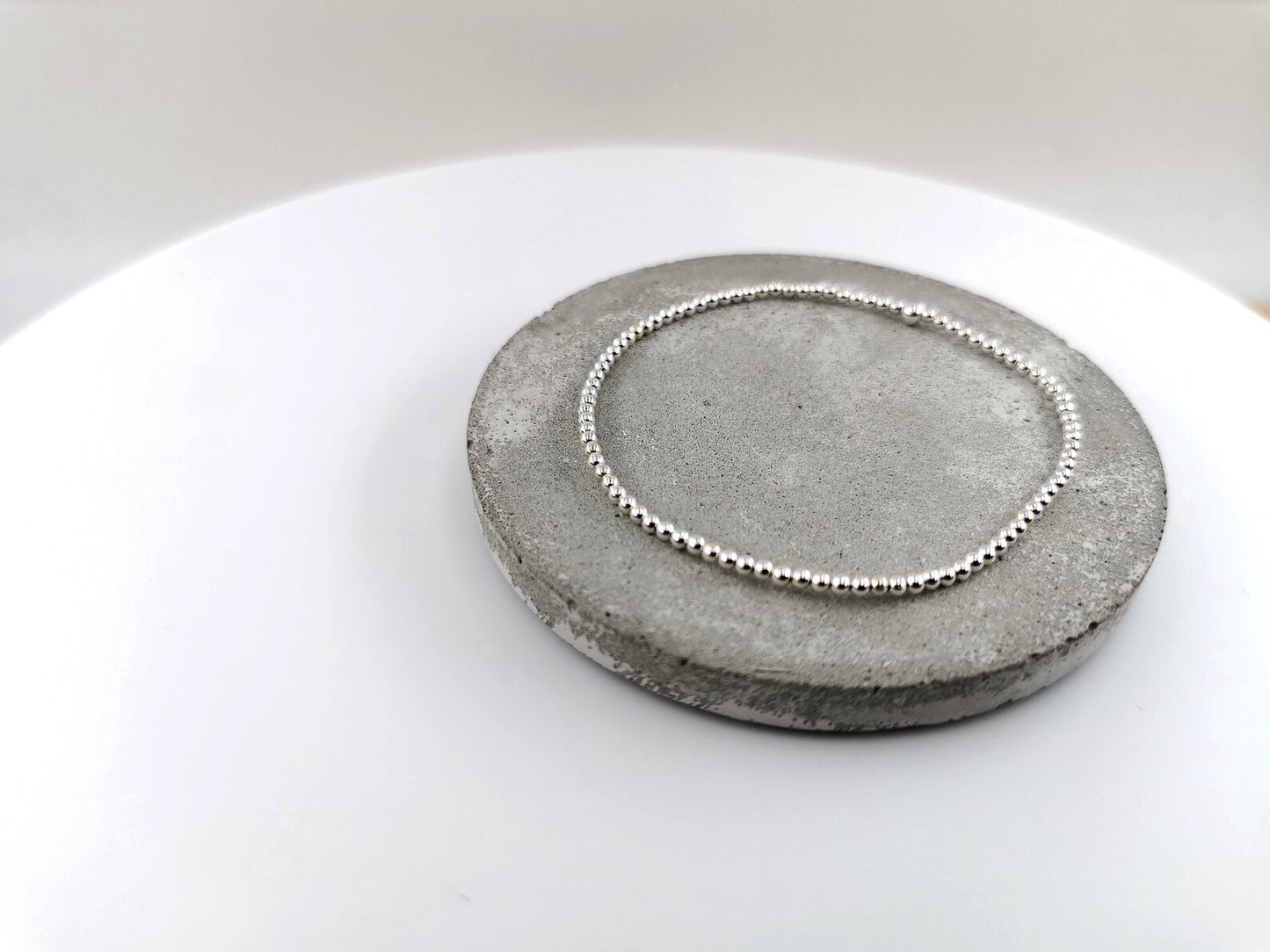 Pulsera de Cuentas Redondas en Plata 925