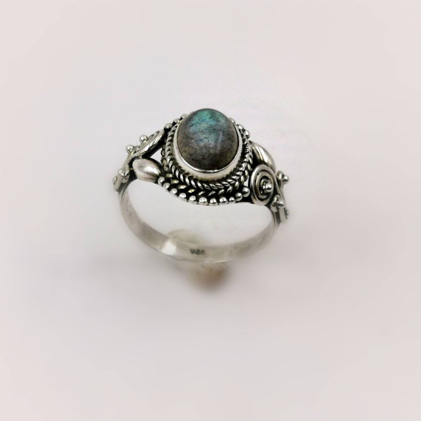 Anillo Boho Clásico de Plata 925 con Piedra Natural