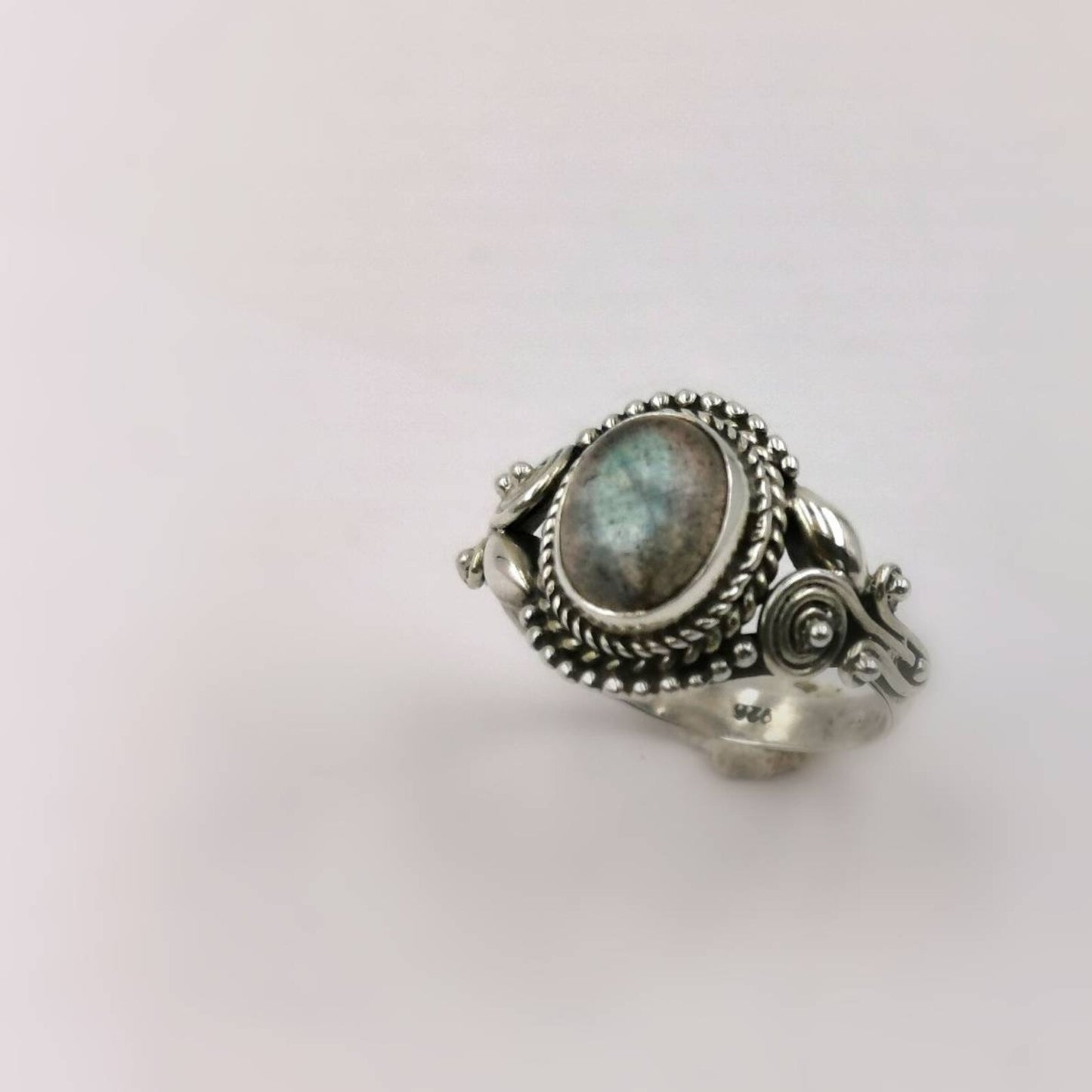 Anillo Boho Clásico de Plata 925 con Piedra Natural