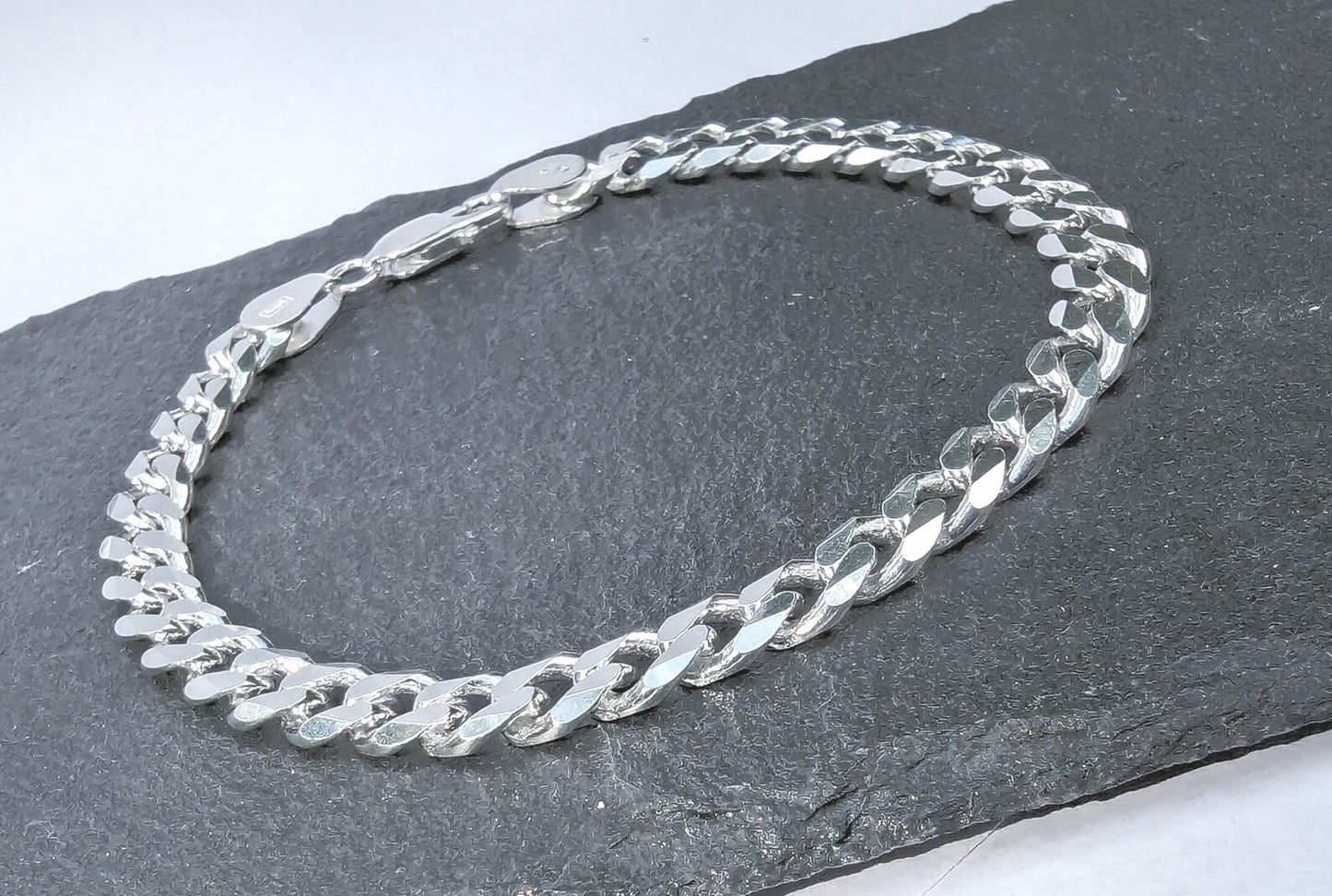 Pulsera plata 925 Estilo cubano hombre