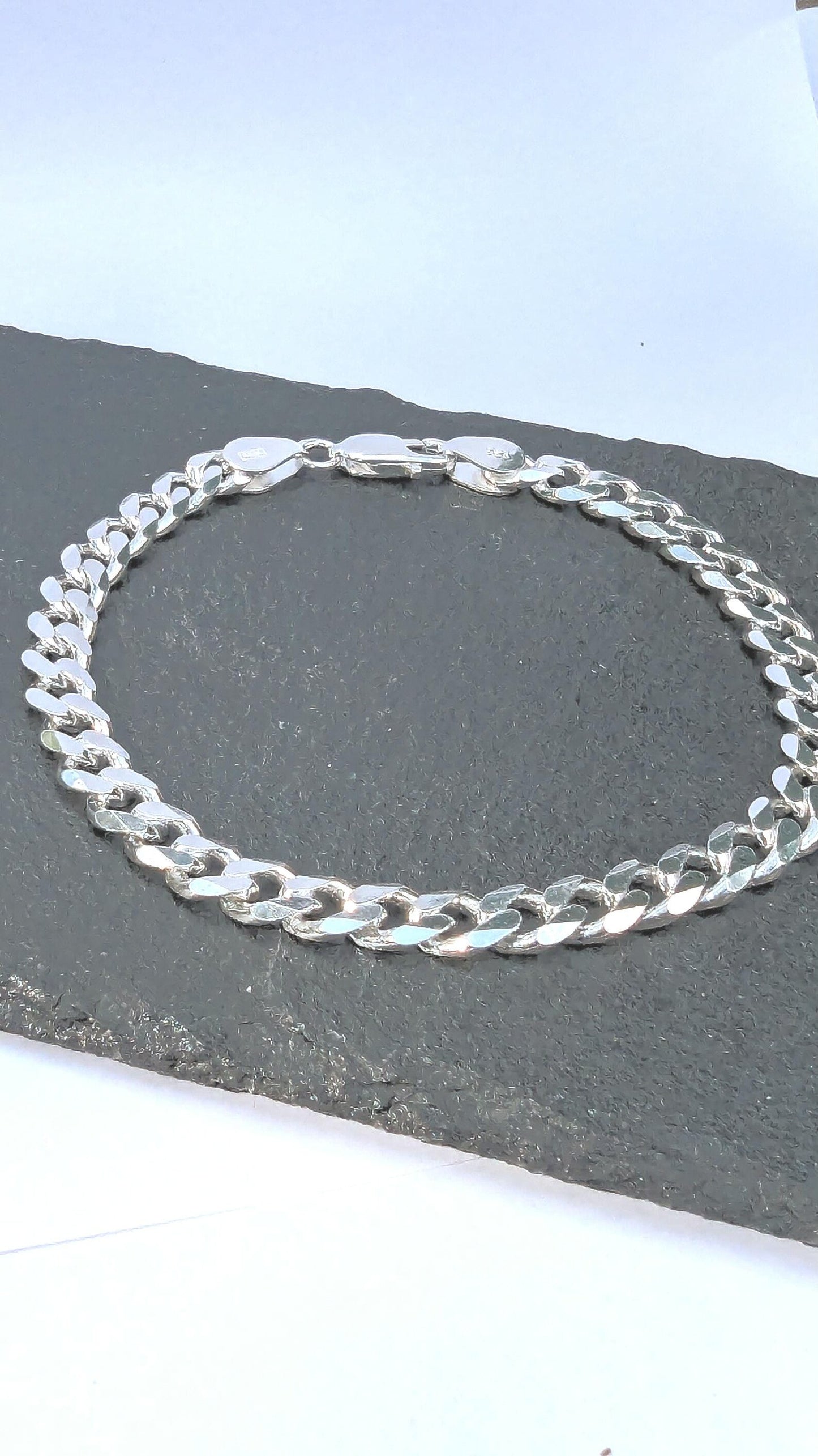 Pulsera plata 925 Estilo cubano hombre
