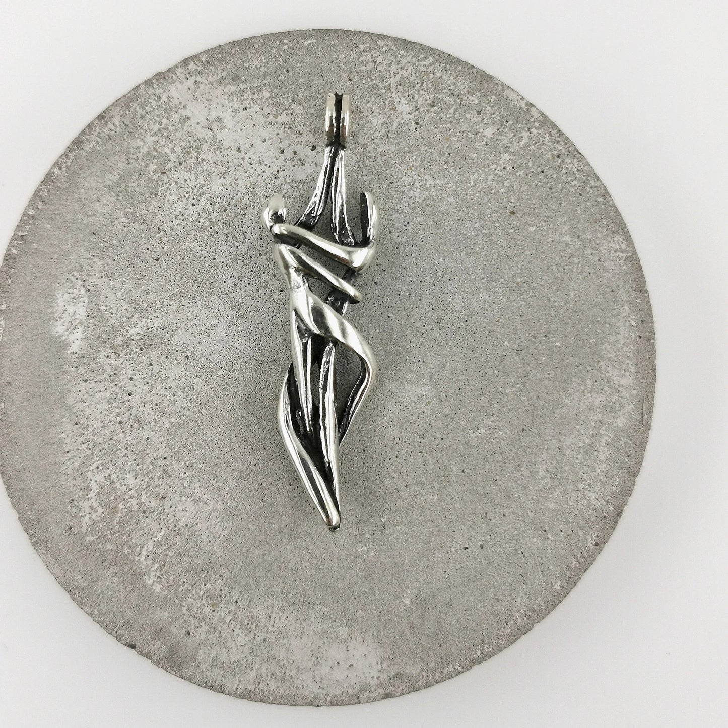 Colgante Amantes Abstractos en Plata 925