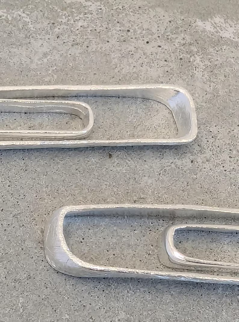 Aros Minimalistas de Plata 925 – Doble Rectángulo Móvil