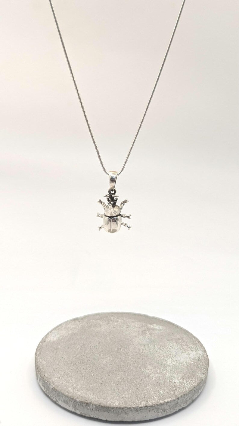 Colgante Escarabajo Rinoceronte en Plata 925