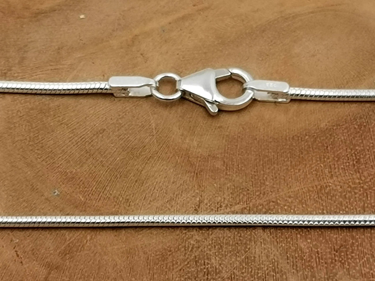 Cadena Serpiente de Plata 925 Hecha a Mano