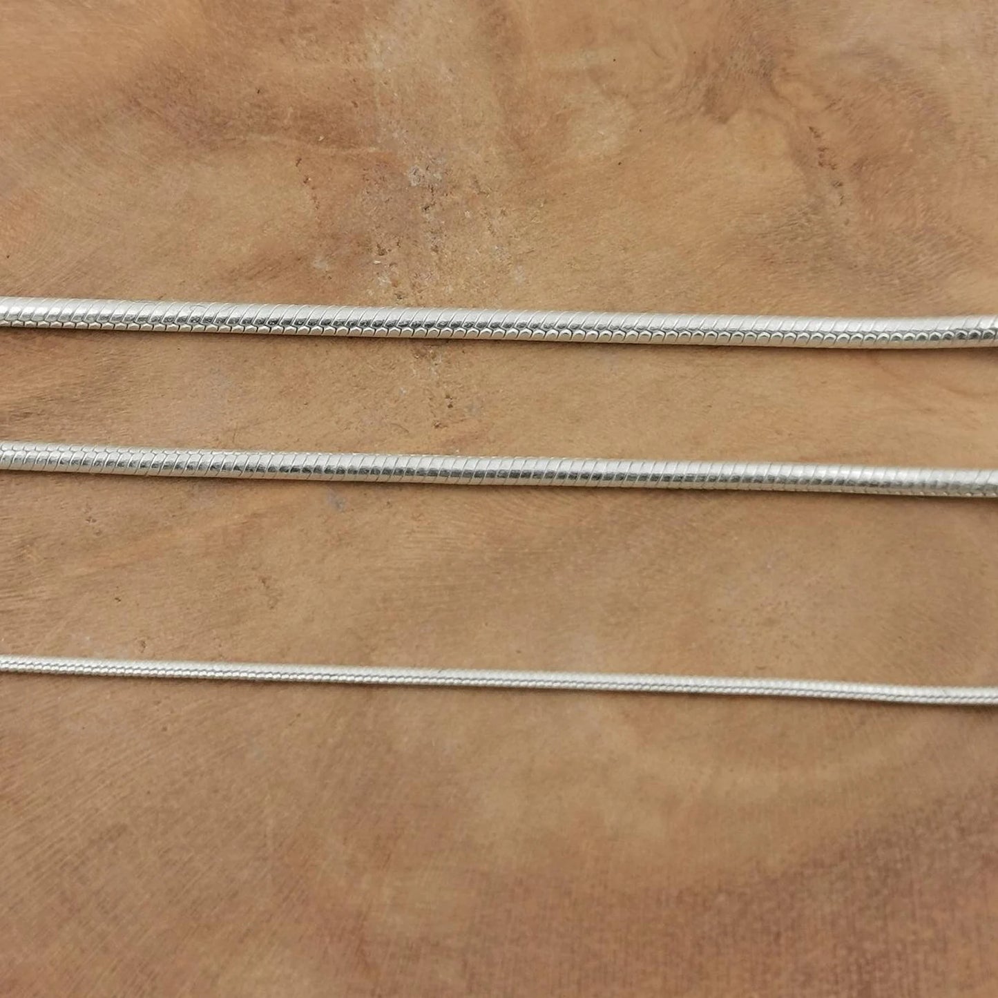 Cadena Serpiente de Plata 925 Hecha a Mano