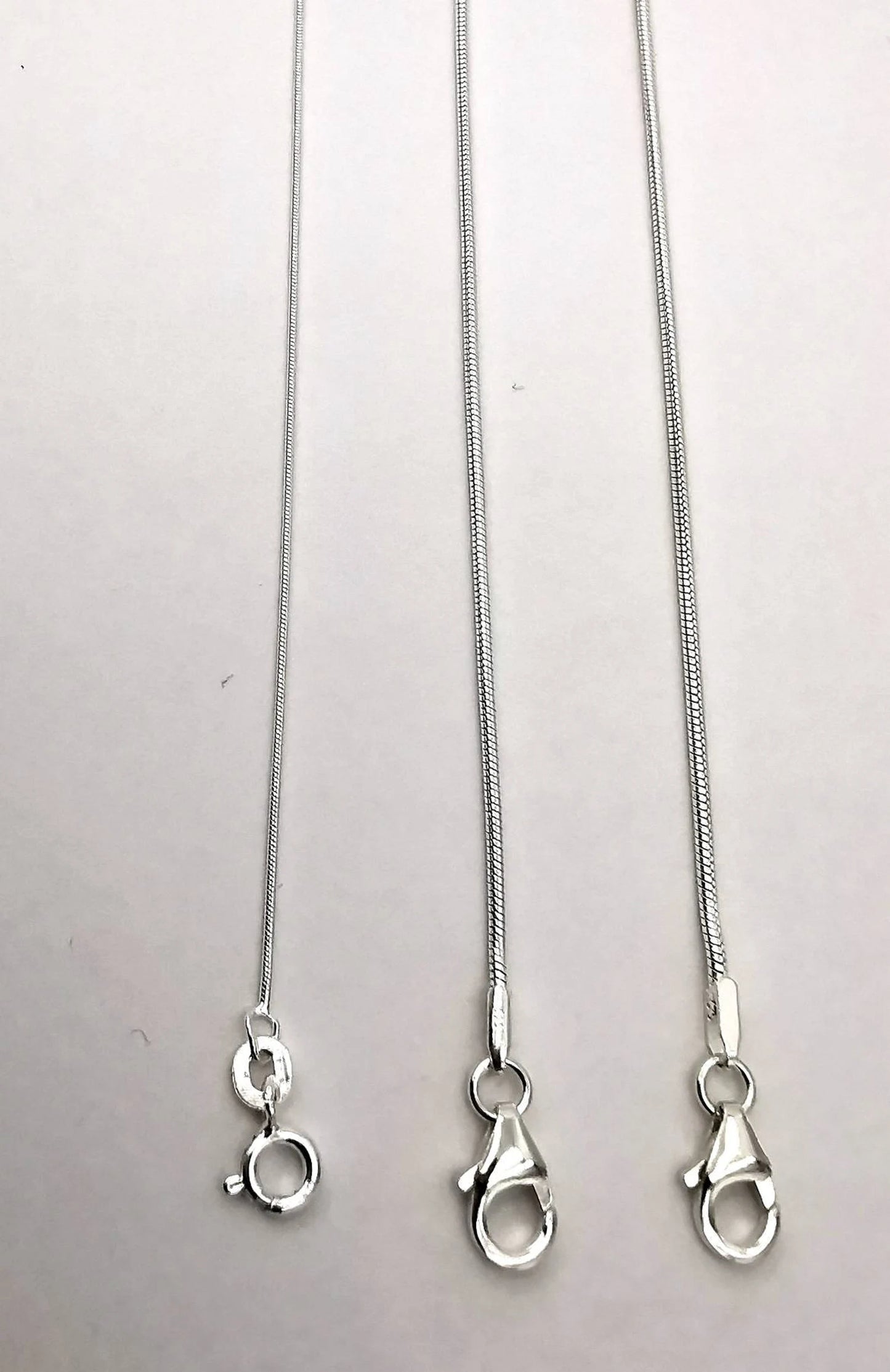 Cadena Serpiente de Plata 925 Hecha a Mano