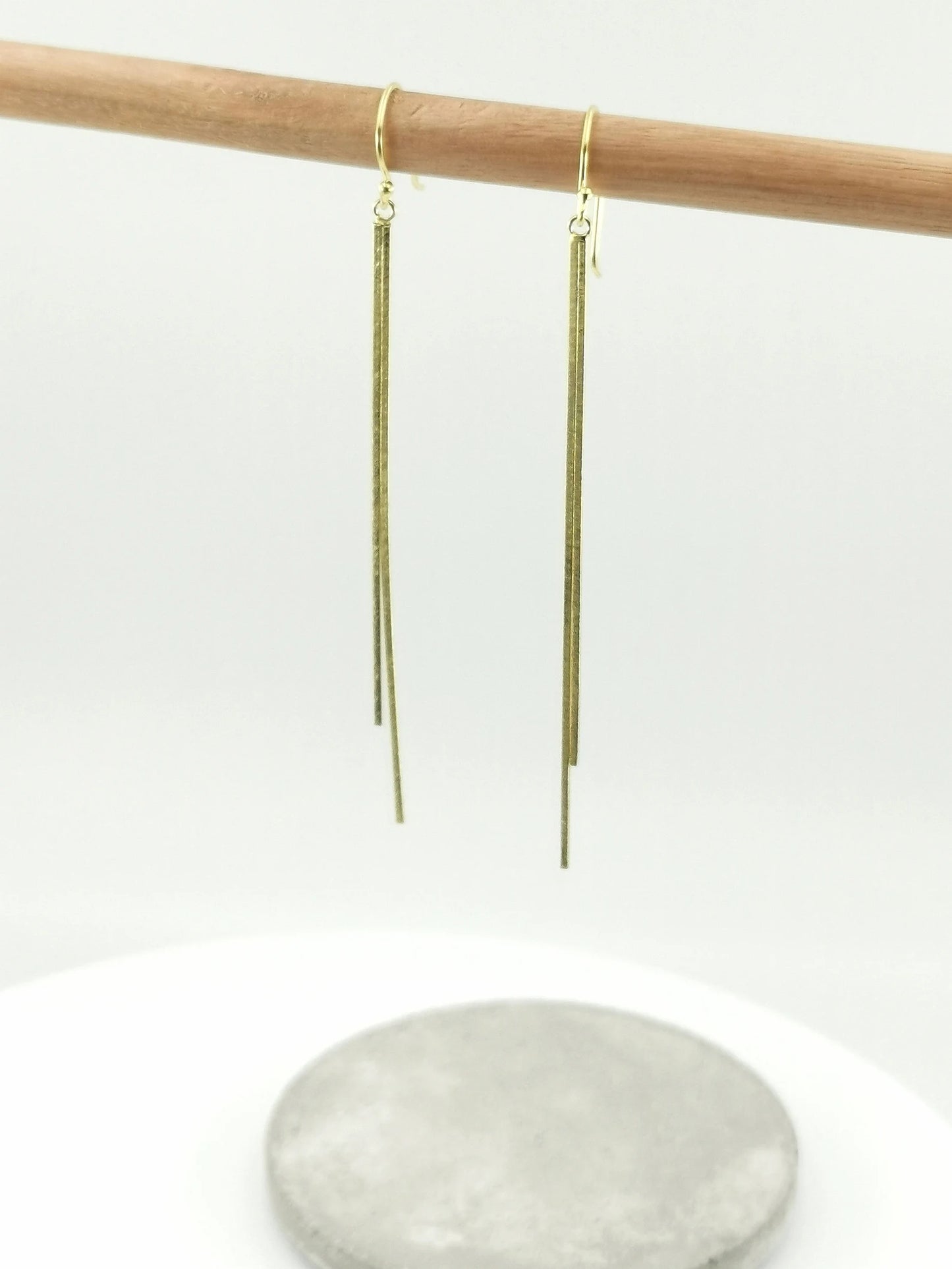 Aros Minimalistas de Barras en Plata 925 Bañados en Oro 18k