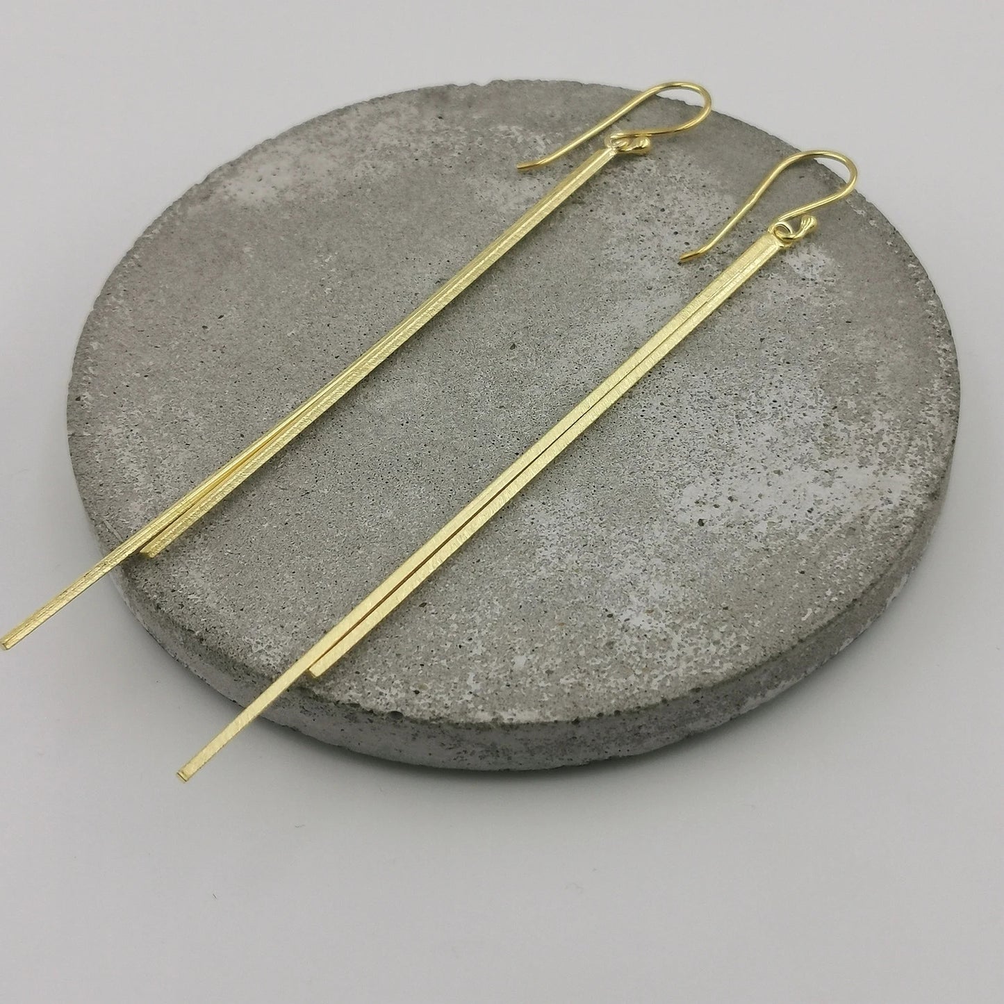 Aros Minimalistas de Barras en Plata 925 Bañados en Oro 18k