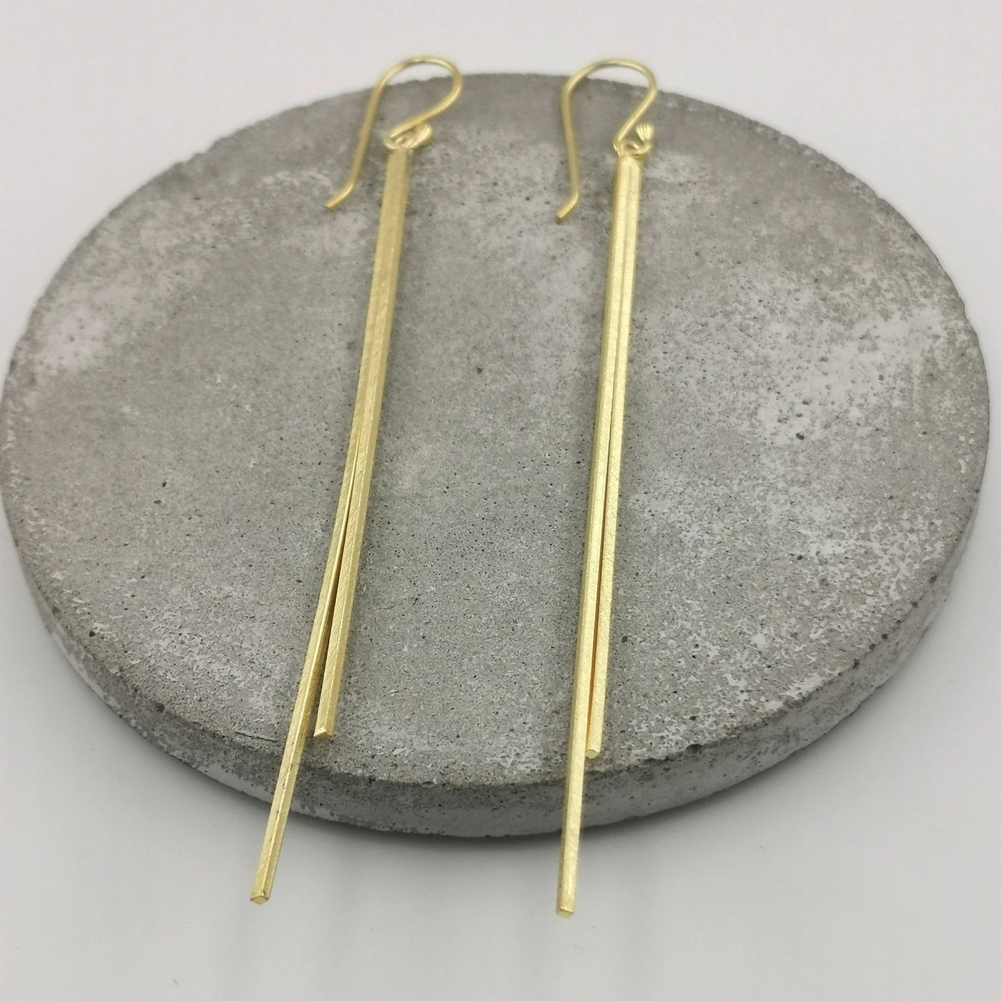 Aros Minimalistas de Barras en Plata 925 Bañados en Oro 18k