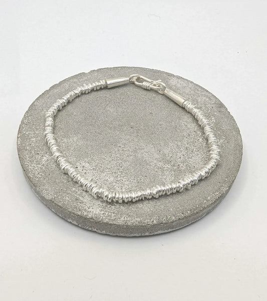 Pulsera de Cuentas en Plata Hill Tribe