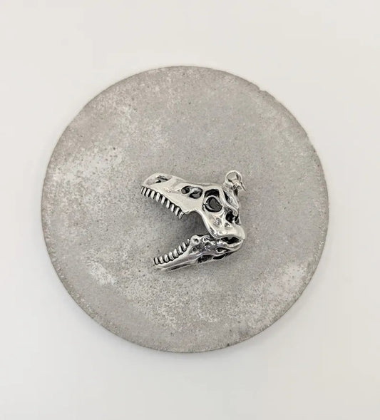 Colgante Calavera de T-Rex 3D – Joyería de Dinosaurio en Plata 925